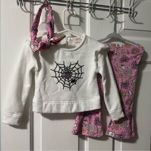 btween baby / Spider Web 🕸️🎃 Sweatshirt, Pants, & Headband / 18 months